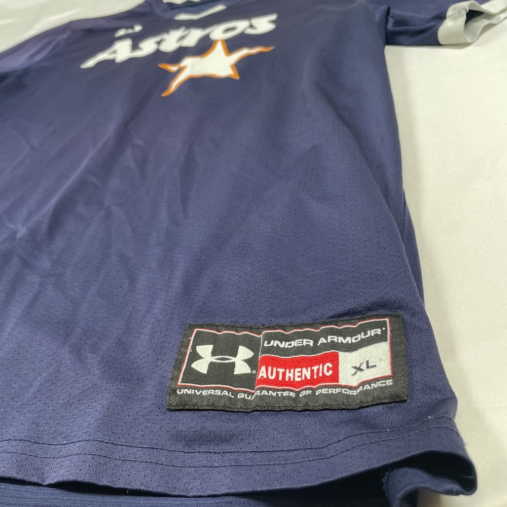 Under Armour Houston Astros Yulieski Gurriel 10 Jersey Shirt Navy Blue Mens XL - Picture 2 of 7